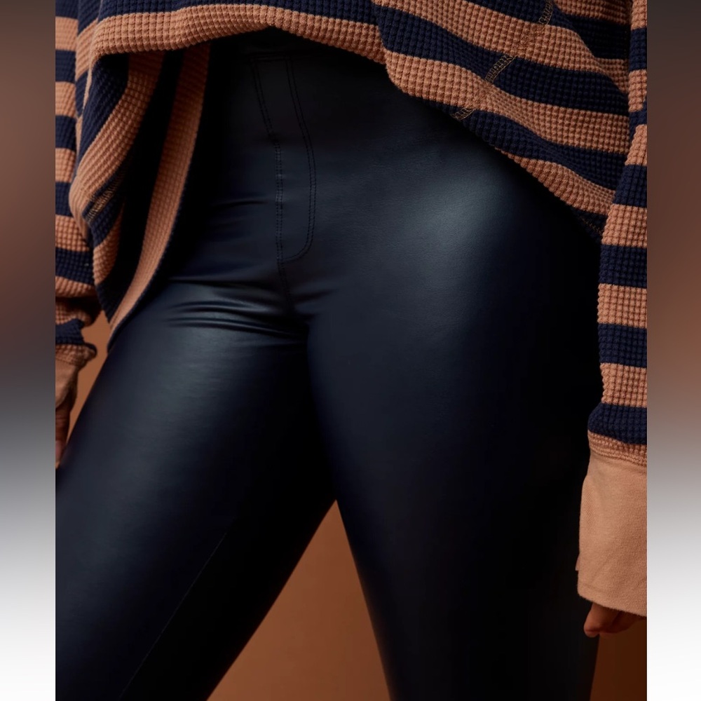 NWT Offline by aerie High Waist Real Luxe Leather Leggings Small